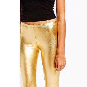 American Apparel Gold Leggings